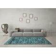 thumbnail image 3 of Ahgly Company Indoor Rectangle Persian Light Blue Traditional Area Rugs, 5' x 7', 3 of 4