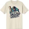 thumbnail image 3 of Cricket Sports Wicket Good Time Adult Natural Crew Neck Short Sleeve Tee-Large, 3 of 4