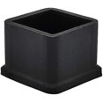 thumbnail image 1 of Paquete de 16 protectores de goma para patas de silla o mesa, gruesos, 2,5 x 2,5 cm (1 x 1 pulgada), cuadrados, negros, 1 of 5