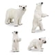 thumbnail image 1 of Toymany 4pcs Figuras de oso polar Conjunto de juguetes, 2-5 "Figuras de animales polares de plástico realistas Toymany Toymany, 1 of 2