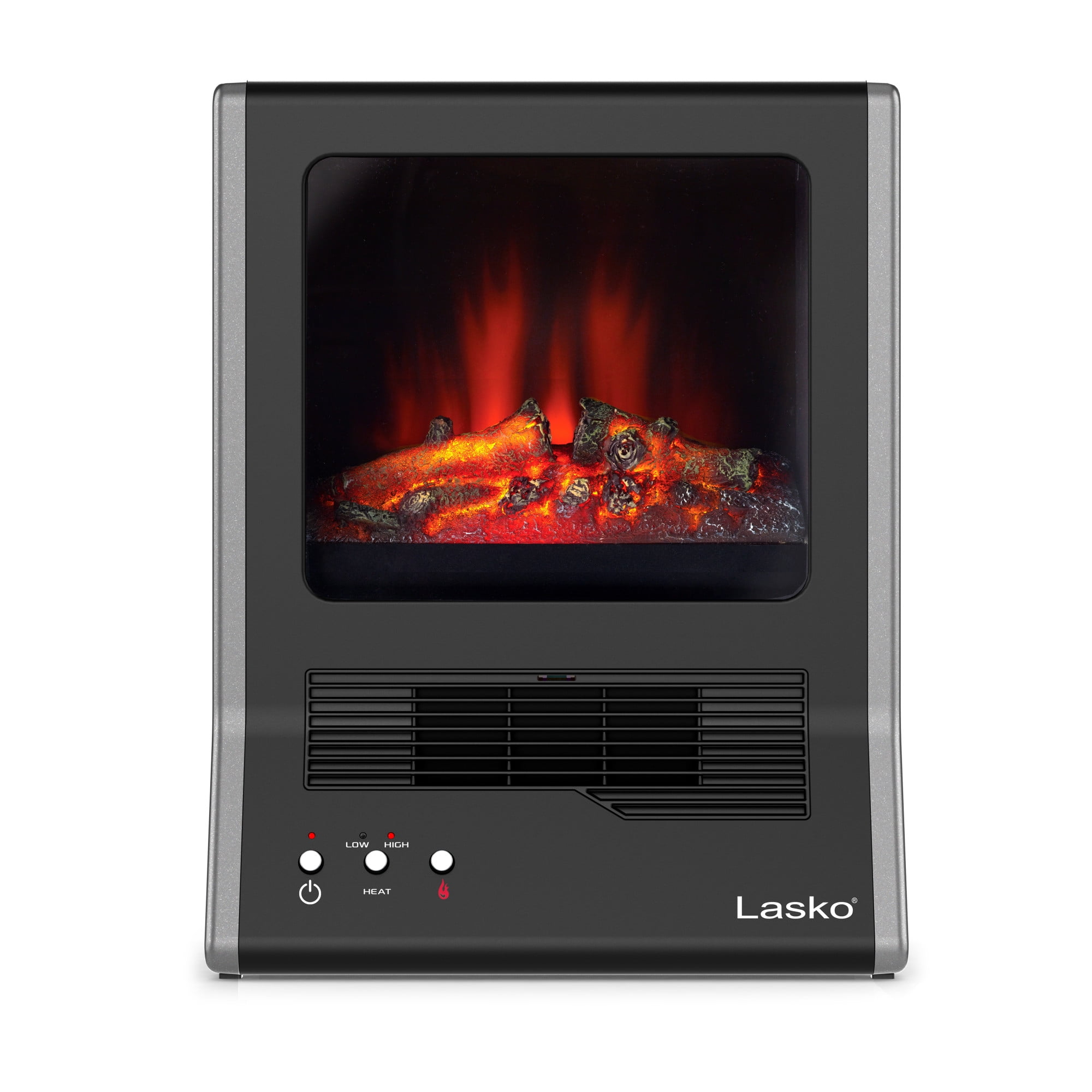 Lasko 19” 1500W Electric Ultra Ceramic Fireplace Space Heater, Black CA20100