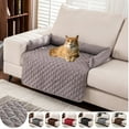 thumbnail image 2 of Waterproof Pet Dog Bed Blanket Mat Dog Sofa Couch Slipcover Pet Pad with Neck Pillow Washable Cat Calming Nest for Travel Home (A5 pet bed pad,L 90x90cm), 2 of 7