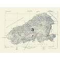 thumbnail image 2 of USGS 32x25 Gold Ornate Wood Framed with Double Matting Museum Art Print Titled - Kahoolawe Hawaii Quad - USGS 1926, 2 of 4