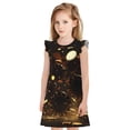 thumbnail image 1 of Balery Classical Golden Casino Camisón de princesa para niñas, pijama de algodón con mangas abullonadas, suave y bonito.-Large, 1 of 6