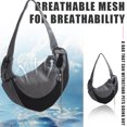 thumbnail image 4 of Greeniant Bolsa para mascotas de tela neta Hombro para mascotas Bolsa de transporte al aire libre Portador de animales ajustable Suministros para perros negro S, 4 of 8