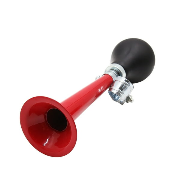 Bicycle Bike Red Air Horn Hooter Bugle Squeeze Rubber Bulb Trumpet Bell Plastic
