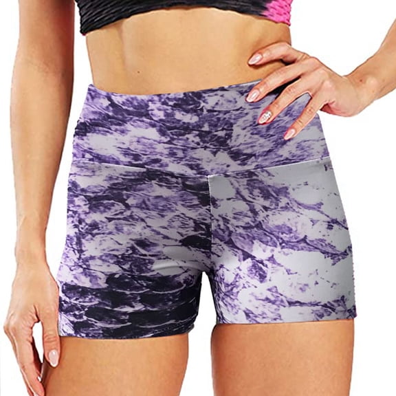 GTEYOIJN Womens Yoga Shorts Pack Tapered Pants Biker Shorts Charming Floral Print Yoga Shorts for Women Comfort Meets Style