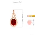 thumbnail image 3 of ANGARA Lab Grown 2 Ct Oval Ruby Solitaire Infinity Knot Pendant for Women in 14K Rose Gold (Size-9x7mm) | July Birthstone, Birthday, Anniversary, Jewelry Gift for Women | Lab-Grown Ruby Necklace, 3 of 7
