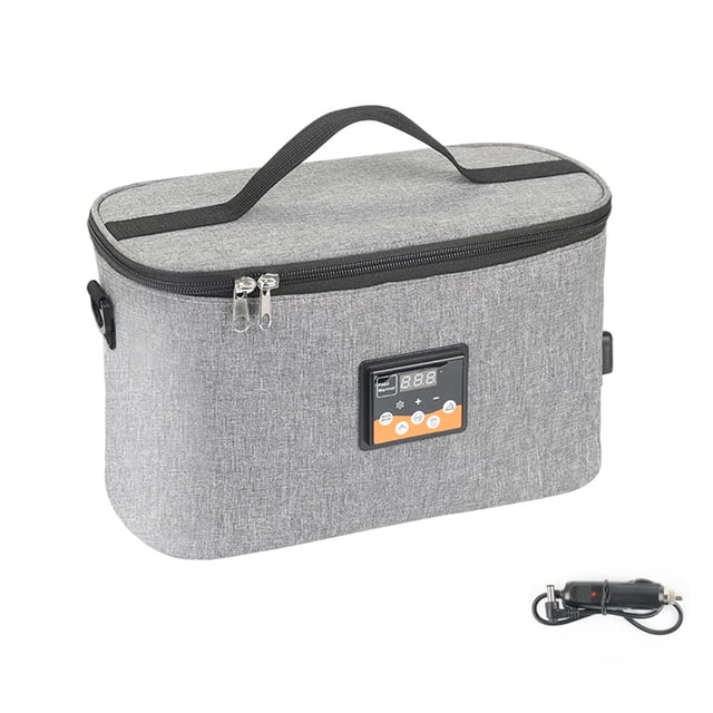 Bag Portable Oven 12V Car Food Warmer Personal Mini Oven with Digital Display Temperature Preset 8L Electric Car Heating Lunch Box for Road Trip Camping Picnic On The Go Office