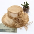 thumbnail image 3 of Cheers.US Women Organza Kentcky Derby Fascinator Lady Cocktail Tea Party Church Wedding Bridal Flower Hat, 3 of 3