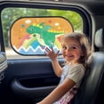 thumbnail image 2 of KUIFORTI Cartoon Dinosaur Car Window Shades for Side Window, Baby Sun Shade for Car Window, 20.47" x 12.59" Automotive Interior Sun Protection, 2 of 6