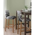 thumbnail image 2 of Modern Black Grey Bar Stool Covers Set of 2, Abstract Geometric Lines Textured Stretch Washable Bar Chair Covers with Backs, Removable Pub Counter Height Chair Cover for Kitchen Dining Room Cafe, 2 of 7