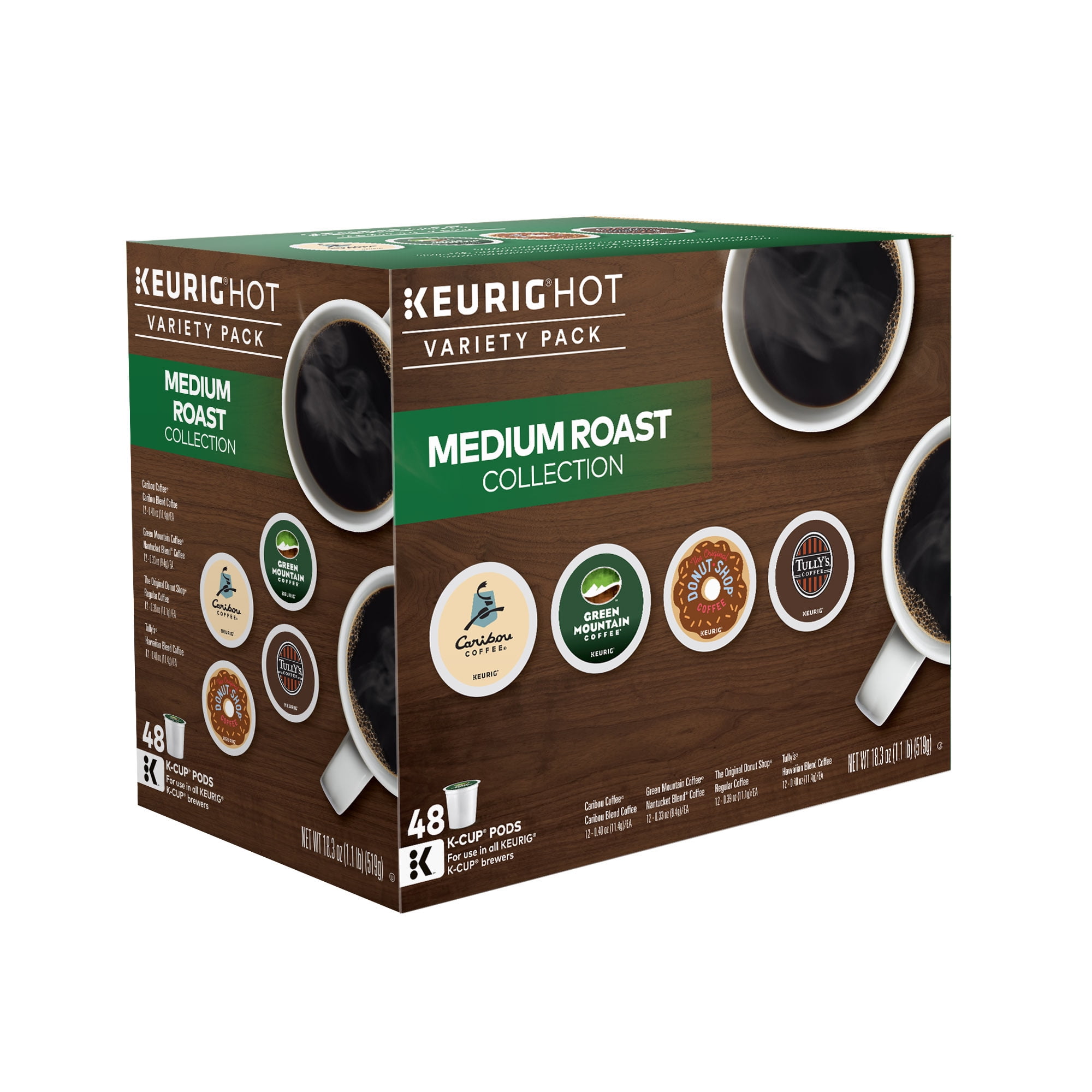 Keurig Medium Roast Variety Pack SingleServe KCup Pod Sampler, 48