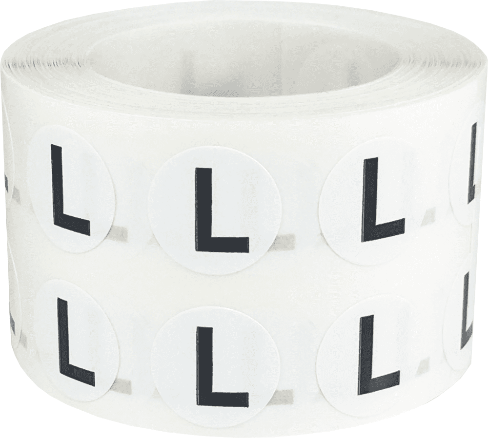Letter L Inventory Labels .5 Inch Round Circle Dots 1,000 Adhesive ...
