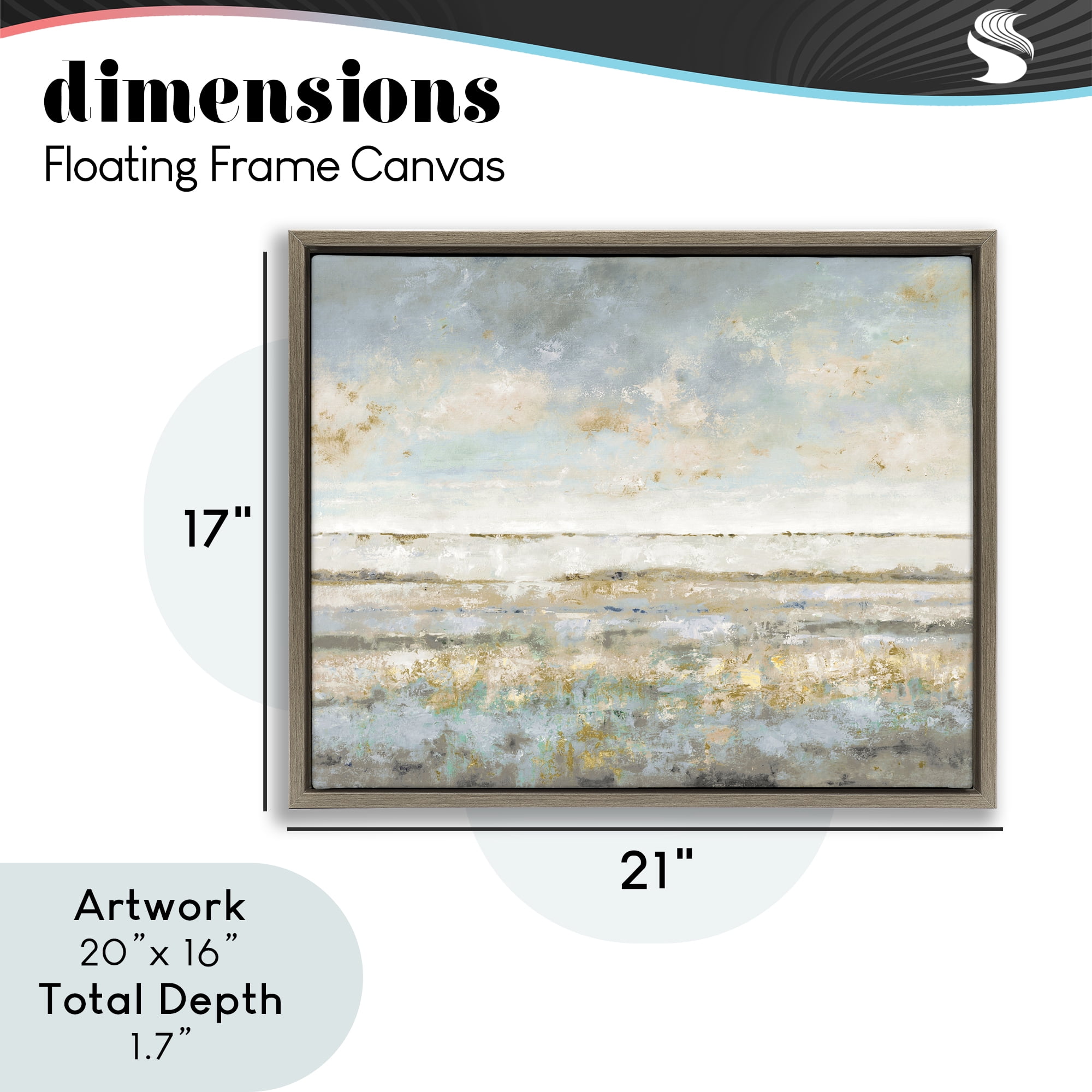 Stupell Industries Contemplative Mood Abstract Brown Framed Floater Canvas Wall Art, design by Lorenzo Collective