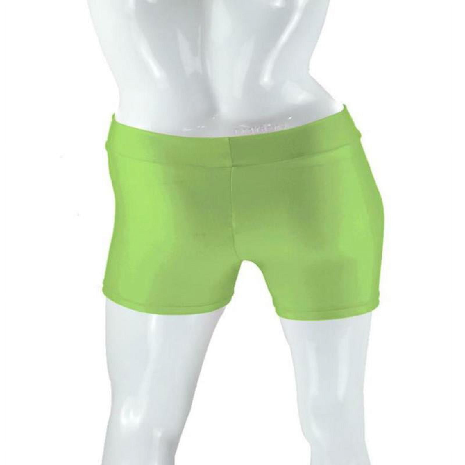 Bright Neon Lime Green 4 inch Inseam Spandex Compression Shorts