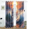 thumbnail image 2 of Tiger Waves Sun Clouds Sea Black Out Curtains 72 Inch Length Curtains for Sliding Glass Doors Bedroom Living Room 2 Pack, 2 of 6