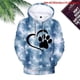 thumbnail image 2 of Sudadera con capucha con estampado de pata de perro para mujer, estilo informal, para invierno y otoño, chaqueta con capucha para adolescente, 2 of 5
