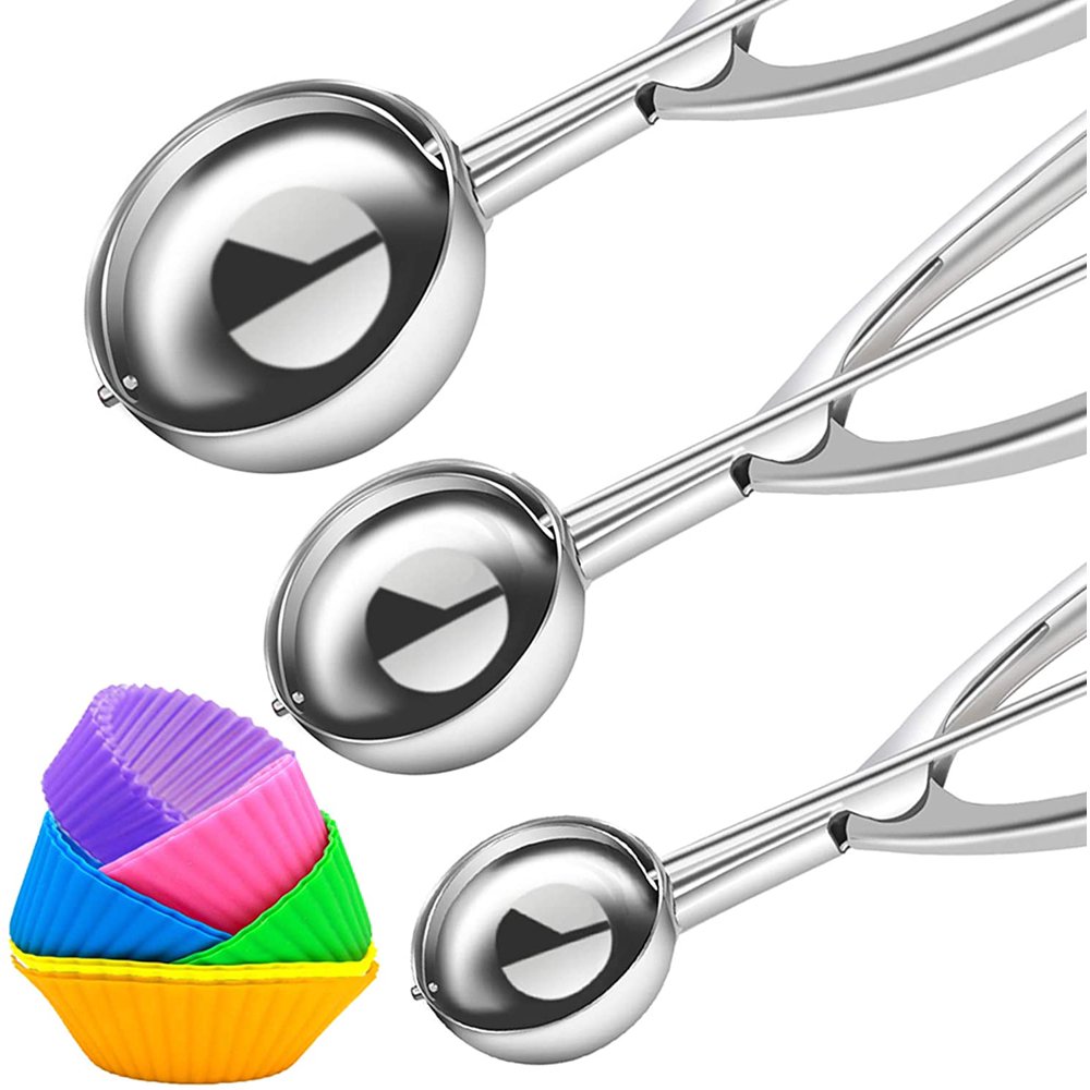 Cookie Scoop Set 60/1 Tbsp, 40/2 Tbsp, 20/ 3Tbsp 3 PCS Cookie