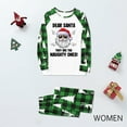 thumbnail image 3 of Green Plaid Naughty Ones Family Christmas Pajamas, Fun and Festive Matching Set, Cotton-Polyester Blend, 3 of 7