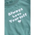 thumbnail image 6 of Bagilaanoe Toddler Baby Girl Boy Casual Sweatshirt Long Sleeve Letter Heart Print Pullover 6M 12M 18M 24M 3T 4T Kids Fall Loose Tee Tops, 6 of 8
