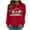 Red, variant on Womens Christmas Sweatshirt Elf Print Long Sleeve Sweatshirt Top Crewneck Comfortable Soft Christmas Sweatshirt Women Black S