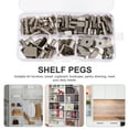 thumbnail image 3 of OULII 113Pcs Silver Nickel Plated Iron Shelf Pegs Cabinet Shelf Supports Rust Resistant for Home Use, 3 of 8