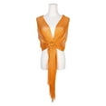thumbnail image 3 of Chales y envolturas para mujeres Inspire Chic para vestidos de noche, brillante, chispeante y elegante con hebilla 74.8x17.7" (LxA) Naranja (Dorado), 3 of 6