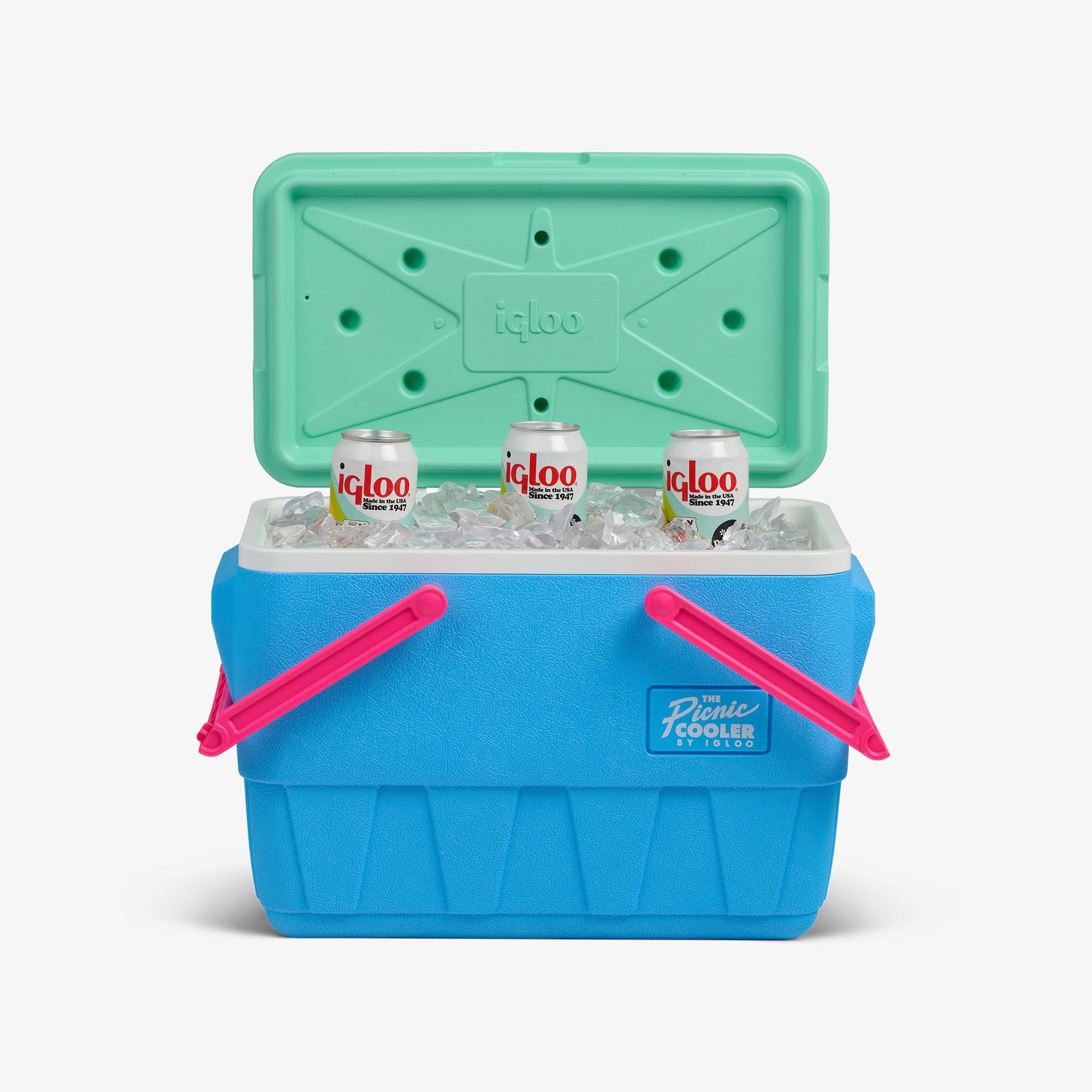 Igloo Retro Picnic Basket 25 QT Cooler, 36 Can Capacity