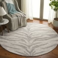 thumbnail image 2 of SAFAVIEH Ebony Liana Geometric Area Rug, Grey/Ivory, 6' x 6' Round, 2 of 10