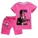 thumbnail image 1 of Conjunto de ropa de verano para niñas 100% algodón, ropa deportiva para niños, camiseta de 2 piezas y pantalones cortos zhangyuxiang LED, 1 of 2