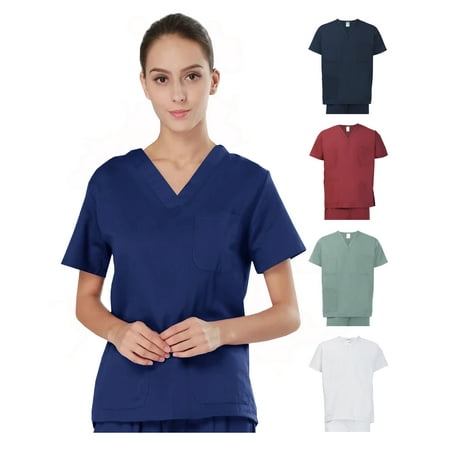 

Unisex Clinic Nurse Doctor Scrubs Top Workwear Professionals Healthcare Medical Uniform XS-3XL