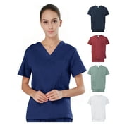 Unisex Clinic Nurse Doctor Scrubs Top Workwear Professionals Healthcare Medical Uniform XS-3XL
