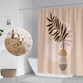 thumbnail image 3 of Abstract Bohemian Bathroom Shower Curtain Eucalyptus Leaves Boho Beige Shower Curtain with Hooks Waterproof Fabric Polyester Shower Curtain for Modern Aesthetics Home Decorative, 72x84 Inch, 3 of 6