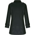 thumbnail image 4 of Trench Coat for women 2024 Winter Thick Double Breasted Notch Lapel long sleeve Wool Blend Pea Coat, 4 of 5