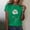 Green, variant on Fznquz Spring Summer Womens Short Sleeve Tops Casual Graphic Tees Round Neck Green 2025 Womens T Shirts