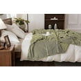 thumbnail image 2 of Fennco Styles Herringbone Design Plush Extra Warm and Soft Throw Blanket 59" W x 79" L - Lime Woven Flannel Fleece Large Blanket for Couch, Bedroom, Living Room Décor, 2 of 2