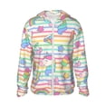 thumbnail image 2 of Uemuo Cute Unicorn Pattern Women's Full Zip UPF 50+ Sun Protection Hoodie Jacket Long Sleeve Sun Shirt Hiking Outdoor Performance with Pockets-Large, 2 of 9