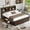 Wood, variant on Euroco Wood King Size Platform Bed with Storage Headboard, Drawers and USB Charging Station, White