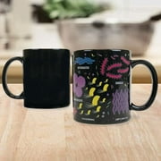 Gift Republic Germaphobe Heat Revealing Black Ceramic Mug Cup