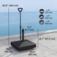 thumbnail image 3 of Outsunny Patio Umbrella Base Umbrella Stand, Sand/Water Filled, Black, 3 of 10