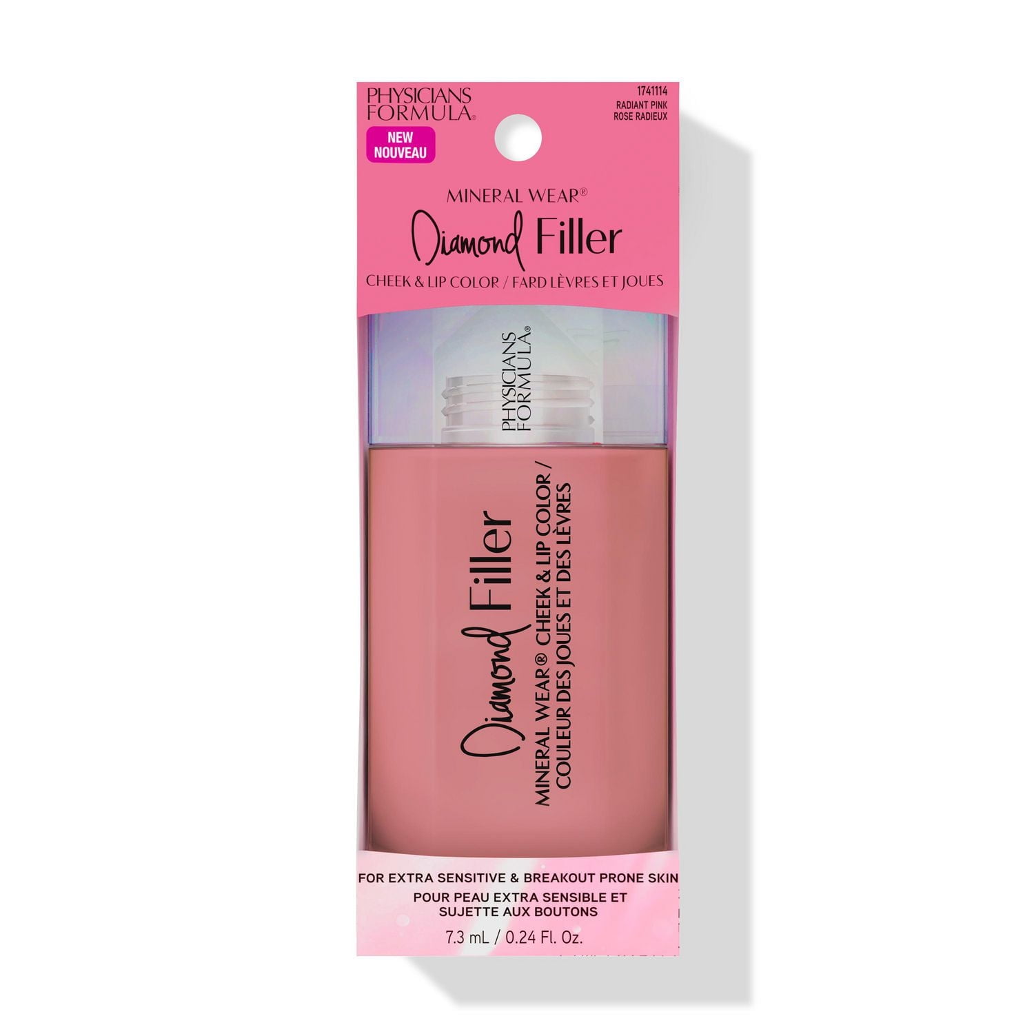 Mineral Wear® Diamond Filler Colorant pour Joues et Lèvres - Rose Éclatant Teint pour les joues et les lèvres
