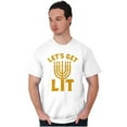 thumbnail image 4 of Hanukkah Menorah Let's Get Lit Men's Graphic T Shirt Tees Brisco Brands X, 4 of 4