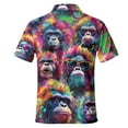 thumbnail image 3 of Polo Bigfoot Neon Hawaiian Shirts For Men Vacation Aloha Mens Polo Shirts Short Sleeve Shirts Print Funny Golf Polo Shirts for Men, 3 of 7