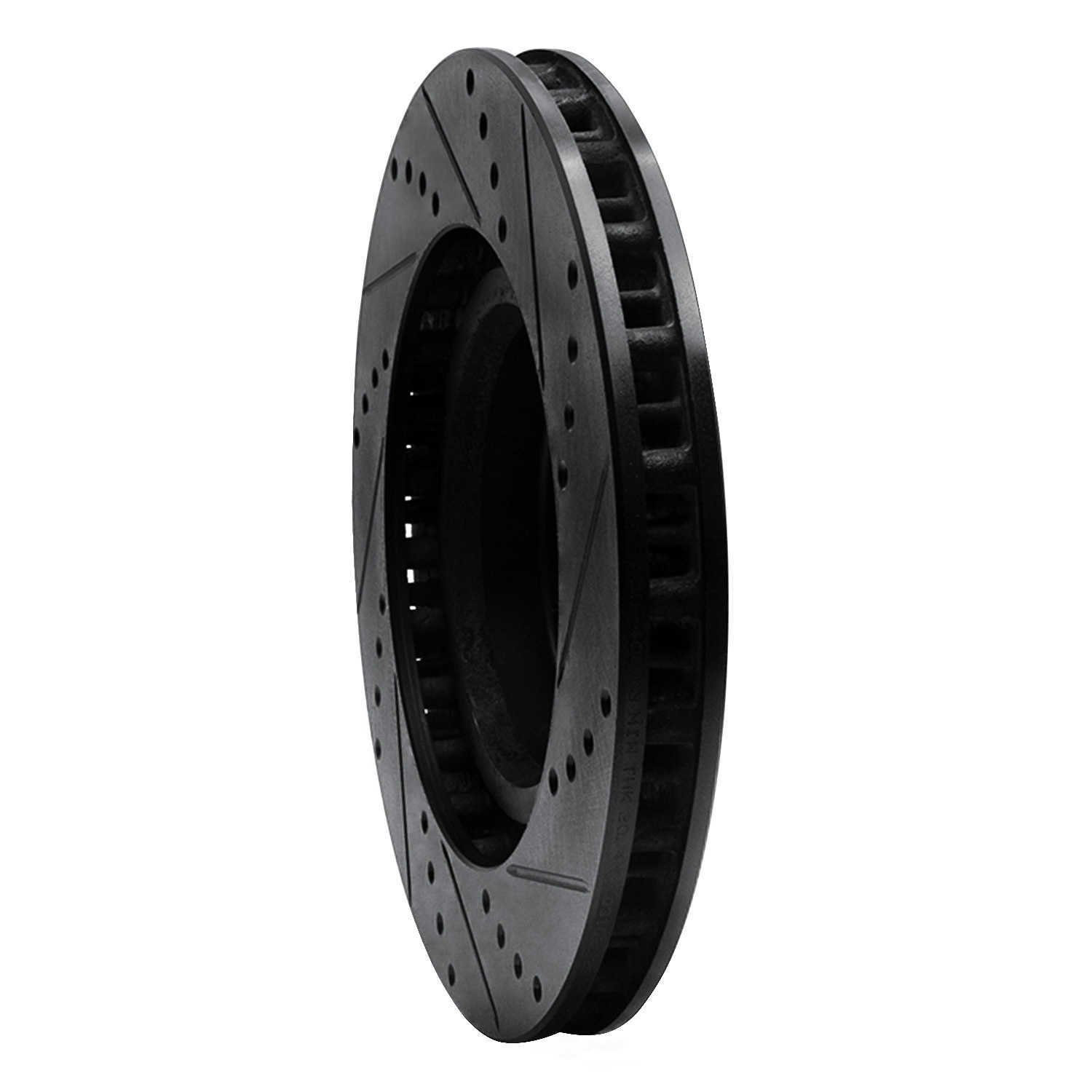 Dynamic Friction Company 633-40013L DFC Brake Rotor - Drilled And Slotted - Black