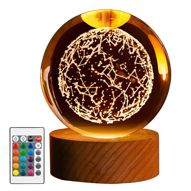 Nocturna Con Control Remoto 3D Moon Galaxy Globe para Adolescentes Y Niñas