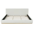 thumbnail image 7 of Christopher Knight Home Velvet Upholstered King Bed, Solid Wood Platform  Bed Frame, White, 7 of 7