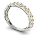 thumbnail image 2 of 3.13 ctw Wedding Band for Women - 14K White Gold Natural Morganite Stackable Eternity Ring, 2 of 6