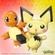 thumbnail image 2 of Set de juguetes de construcción Mega Pokémon Pichu & Charmander con 40 piezas, 2 of 3