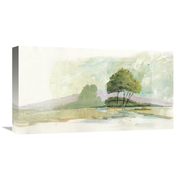 Global Gallery Avery Tillmon 'Lake Front II Dark' Canvas Wall Art